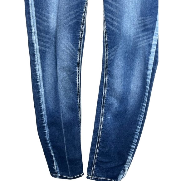 Revolution by revolt size 9 skinny leg blue denim jeans - Picture 4 of 10